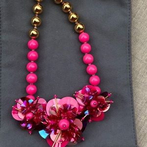 Kate Spade Pink and Gold Floral Necklace